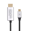 PROMATE 1.8m 4K USB-C to HDMI Cable with Gold Plated Connectors. Supports Max Res up to 4K@60Hz (4096X2160). Plug & Play. Grey Colour. - Office Connect 2018