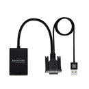 PROMATE VGA (Male) to HDMI (Female) Display Adaptor Kit with Audio. Supports up to 1920x1080@60Hz. Hassle-free Setup Plug-and-play. Supports both Windows & Mac. Black Colour. - Office Connect 2018