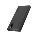 PROMATE 10000mAh Power Bank with Smart LED Display & Super Slim Design. Includes 2x USB-A & 1x USB-C Ports. 2A (Shared) Charging. Auto Voltage Regulation. Charge 3x Devices. Black Colour. - Office Connect 2018