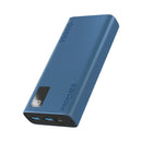 PROMATE 20000mAh Power Bank with Smart LED Display & Super Slim Design. Includes 2x USB-A & 1x USB-C Ports. 2A (Shared) Charging. Auto Voltage Regulation. Charge 3x Devices. Blue Colour. - Office Connect 2018