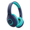 PROMATE Child-Safe Wireless Bluetooth Over-Ear Headphones. Up to 5 Hours Playback Time, Range 85-93dB. Built-in 300mAh Battery, 10m Operating Distance, Built-in Mic, Padded Ear Pads. Aqua Colour