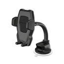 PROMATE Universal Smartphone Mount with Flexible Gooseneck. Includes Anti-Slip Suction Pad. Easy Quick Release. 360 Degree Swivel Head. Black Colour.