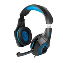 VERTUX Gaming High Fidelity Surround Sound Wired Over-ear with High Grade Retractable Microphone.Noise Reduction Earpads. Adjustable Headband. Finely Tuned 40mm Drivers.3.5mm Input.Black/Blue - Office Connect 2018