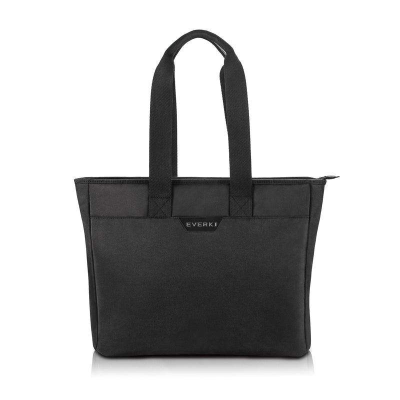 EVERKI Business Slim Tote Bag with Padded Pocket. Fits up to 15.6" Laptops. Trolley Handle Pass Through. Back Zippered Pocket to Stow Essentials. Durable Zippers. Lifetime Warranty. Black Colour