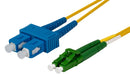 DYNAMIX 5M 9 LC APC/SC Duplex Single Mode G657A1 Bend Insensitive Fibre Lead. Yellow LSZH Jacket - Office Connect 2018