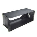 DYNAMIX 4U 200mm Deep 19'' Fully Enclosed Hinged Wall Mount Bracket. Includes Lid & Base Panels. Incorporates Side Venting & Rear Entry Plus Knock Outs on Top, Bottom & Sides. Black Colour - Office Connect 2018