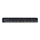 REXTRON 1-8 USB/PS2 Dual Video (VGA) KVM Switch.  8x 1.8m USB leads incl.  Black Colour.