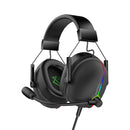 VERTUX Extreme Performance 7.1 Surround Sound Gaming Headset with ENC Microphone & Vibration Feedback. Adjustable Headband and Padded Ear Cups with Immersive RGB Lights and In-line Audio Controls. - Office Connect 2018