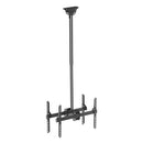 BRATECK  37''-75'' Dual ceiling mount bracket for TV & commercial signage MAX weight 90Kgs (2x45kgs). MAX VESA 600x400. Telescopic for - Office Connect 2018