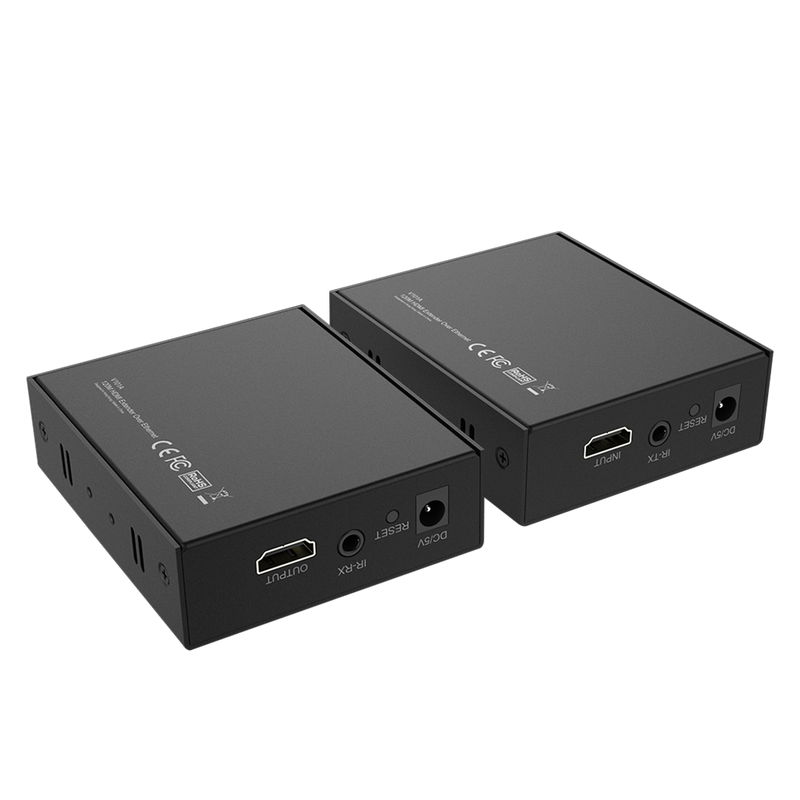 UNITEK HDMI & IR Extender Kit Over Cat6 up to 150M. Supports up to 4K@30Hz. Plug and Play. Power Adapters Included. - Office Connect 2018