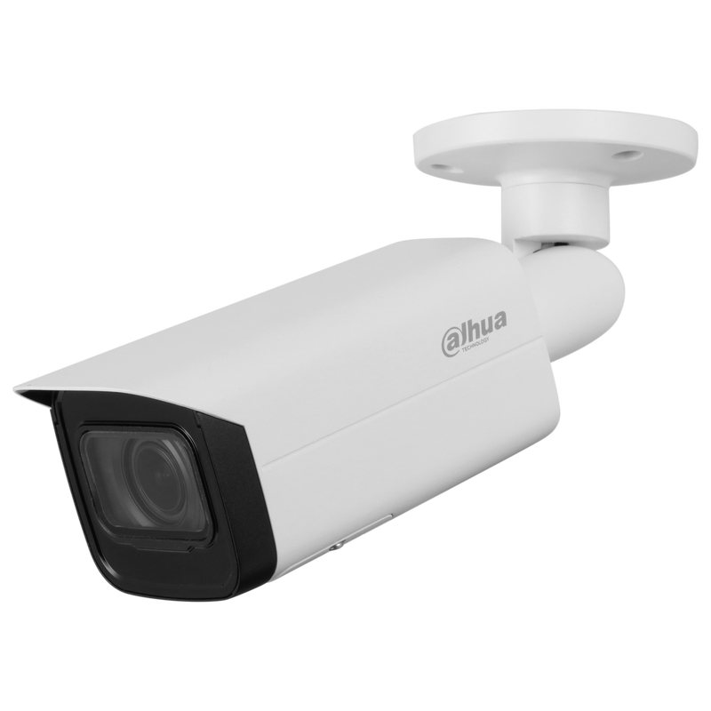 DAHUA 4MP Lite IR Vari-focal Bullet Starlight Network Camera. Supports H.265 codec, Built-in IR LED, Max IR 60m, WDR, IP67 Weather Proof, Intelligent Detection, SD Card Slot Supports up to 256GB.