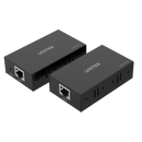 UNITEK HDMI & IR Extender Kit Over Cat6 up to 60M. Supports up to 4K@30Hz. Plug and Play. Power Adapters Included.