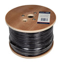 DYNAMIX 305m Roll RG6 Shielded Cable. Black. 75ohm. 16AWG solid core. Foil and braid shield. - Office Connect 2018