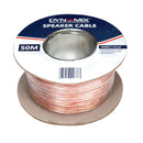 DYNAMIX 50m 16AWG/1.31mm Speaker Cable, OFC 25/025BCx2C, Clear PVC Insulation, OD: 2.6x 5.2mm. Meter Marked - Office Connect 2018