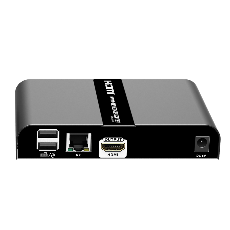 LENKENG 4K HDMI Extender with KVM Support Over Single CAT6/6A/7 Cable Mouse & Keyboard Extension via USB Extends up to 100m. Supports Max Res 4K@60Hz UHD. 1 to Many Connect. RX Unit ONLY.