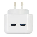 DYNAMIX 35W Dual Port USB-C/C PD Wall Charger/Power Adapter. Allows you to Charge 2x Devices at the Same Time. Whether you''re at Home, in the Office or On the Go! Compact & Lightweight. White - Office Connect 2018