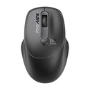 PROMATE EZGrip Ambidextrous Ergonomic Wireless Mouse. 800/1200/1600Dpi, Easy Plug & Play, Up to 6 Millon Keystrokes, Lag-free, Long Life Battery with Low Power Consumption. Black Colour