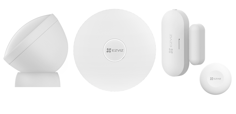 EZVIZ 4-Piece Home Sensor Kit with Instant Mobile Alerts on Detections Easy Set-Up & Control via EZVIZ App Peel-and-Stick. Easy Pairing. Smart Integration with EZVIZ Cameras.