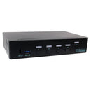 REXTRON 4 Port USB-A KVM Switch with Audio & Hotkey Control. 4 Computers Share Up to 4x USB HID Peripherals. Supports VGA, DVI, HDMI, DP. Supports Max Video Res 2560x1600@60hz (4:4:4) - Office Connect 2018