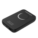 PROMATE 10000mAh Magnetic Qi 15W Wireless Charging Power Bank 1x 20W PD Quick Charge 3.0 Port, 2x USB-C Ports, Ultra-Small Portable Design, Non-Slip Surface. Black Colour. - Office Connect 2018