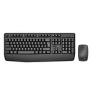 PROMATE Ergonomic Wireless Multimedia Keyboard & Mouse Combo. Ergonomic Ambidextrous Mouse, 1200dpi, Angled Kickstand, Wireless 10m Range, Smart Nano Reciever, Built-in Palm Rest. Black - Office Connect 2018