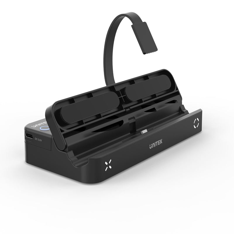 UNITEK Switch Docking Station with 4x Game Card Reader Slots. One-touch Display/Game Switching. Compact & Lightweight. Charge While Playing. Ethernet Port. 3x USB-A Ports. 1x HDMI Out Port. - Office Connect 2018
