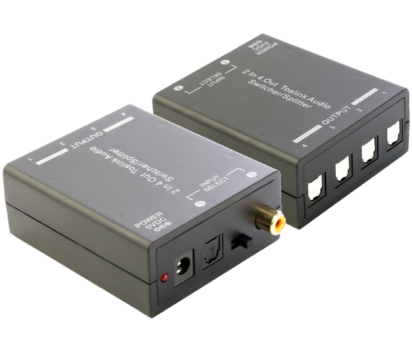 ARCO 1x4 Optical Audio Splitter. Split & Distribute a Single Digital Audio Input to up to 4 Optical Digital Outputs. Supports Dolby Digital & DTS 2/5.1CH. Supports S/PDIF Sampling 32-192kHz. - Office Connect 2018
