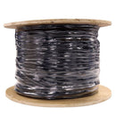 DYNAMIX 305m Cat5E UTP EXTERNAL Dual Sheath Solid Cable Roll, 100MHz, 24AWG x 4P, UV Stabilised Black PVC+PE Jacket. Supplied on wooden reel. - Office Connect 2018