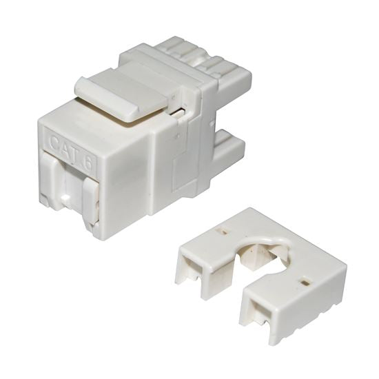 DYNAMIX Cat6 Keystone Shuttered 180 RJ45 Jack. Suitable for Open Keystone Plates Only - NOT face plate adapter clips - Office Connect 2018