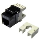 DYNAMIX Cat6 Keystone RJ45 Jack for 110 Face Plate . T568A/T568B Wiring. 180 Slimline Jack. Colour Black. - Office Connect 2018