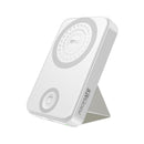 PROMATE 10000mAh Dual Charging Magsafe Wireless PowerBank. Perfect for iPhone, Watch, Airpods. 15W Magsafe Charger. 2.5W Apple Watch Charger. USB-C Port. 20W PD. Slim & Compact. White Colour. - Office Connect 2018