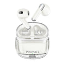 PROMATE In-Ear HD Bluetooth Earbud with Intellitouch & 300mAh Charging Case. Ergonomic Fit, up to 6-Hour Playback, 2x 40mAh Earphone Battery, Auto Pairing, White Colour - Office Connect 2018
