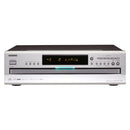 ONKYO 6-Disc CD Carousel Changer Vector linear shaping circuitry. Vector quantizer audio. Direct digital path. Play CD, CD MP3, CD-R/RW. Change 5x discs during playback. Colour  Silver