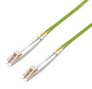 DYNAMIX 1M 50u LC/LC OM5 Fibre Lead (Duplex, Multimode) Lime Green LSZH Jacket.