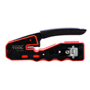 DYNAMIX Compact Push Through Crimper with Built-in Stripping & Cutting Blade. Built-in Conductor Straightener. Push-button Lock for Easy Blade Storage. Compatible with Cat5e/6/6a Plugs. *Blades PTC-BLADE - Office Connect 2018