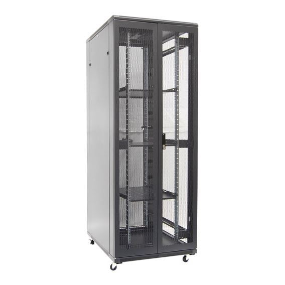 DYNAMIX 42RU Server Cabinet 1000mm Deep (800x1000x2077mm) FLAT PACK Includes 3x Fixed Shelves, 4x Fans, 25x Cage Nuts, 4x Castors, Feet 800kg static load. Dual Mesh Doors JUNE Promo - Includes FREE BOOM-10