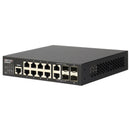 EDGECORE 8 Port + 2 Combo + 2 SFP Gigabit Managed Switch. 2 Combo Gig + 2 100/1000 SFP ports. 1x RJ45 Console port. Comprehensive QoS, Enhanced Security with Port security limits. - Office Connect 2018