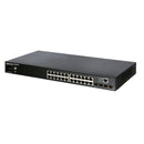 EDGECORE 24 Port Gigabit Managed L2+ Switch. 4x GE SFP Ports. 1x RJ45 Console port. Comprehensive Security, Advanced QoS, IPv6 Support, VPN, & VLAN. - Office Connect 2018