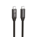 PROMATE 2M USB4 40Gbps Super Speed USB-C Cable. Supports Up ro 240W Charging, Supports 40Gps & 240W PD, Up to 8k@60Hz, Thunderbolt 4 Compatible, Durable Fabric, Black Colour. - Office Connect 2018