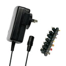 DYNAMIX 2.5A Switch Mode Power Adapter 3/5/6/7.5/ 9/12V DC. Includes 7x Interchangeable Power Connectors. 1.2m Cable. - Office Connect 2018