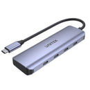 UNITEK 4-in-1 Multi Port Hub with USB-C Connector. Includes 4 x USB-C Ports. USB3.0 with a Data Trandfer Rate of up to 5Gbps. Backwards Compatible with USB 2.0/ 1.1. Plug JUNE Promo - Includes FREE C137W - Office Connect 2018