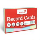 Silvine Record Cards 8x5 Ruled Assorted Colours - Office Connect 2018