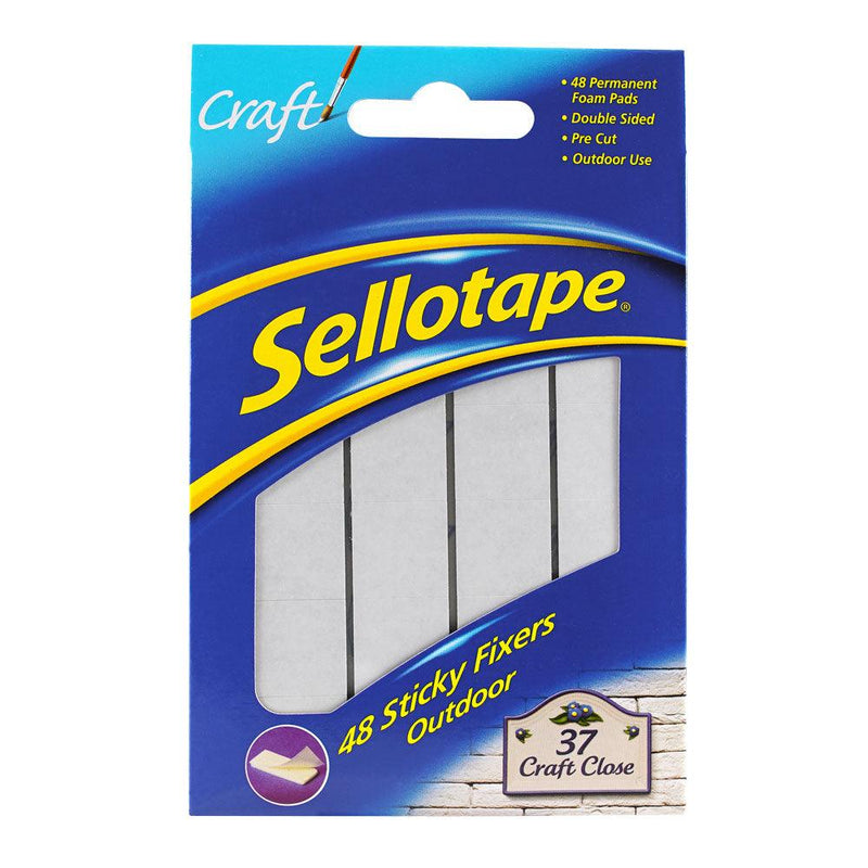 Sellotape Sticky Fixer Pads Outdoor 48 Pack - Office Connect 2018