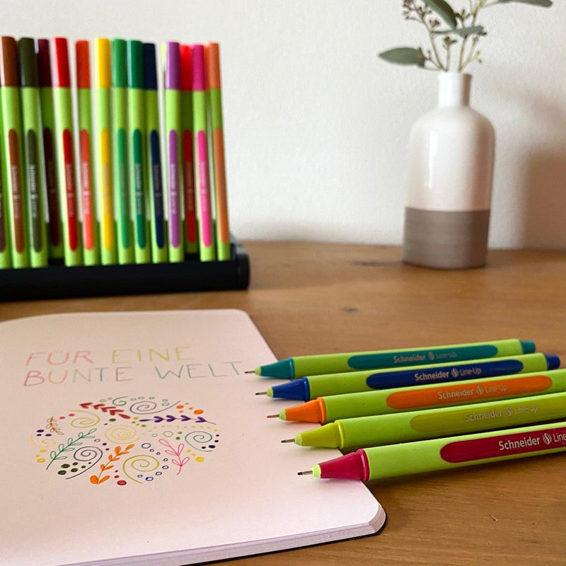 Schneider Fineliner Line-Up 0.4mm assorted pencil case stand 4 pieces - Office Connect 2018