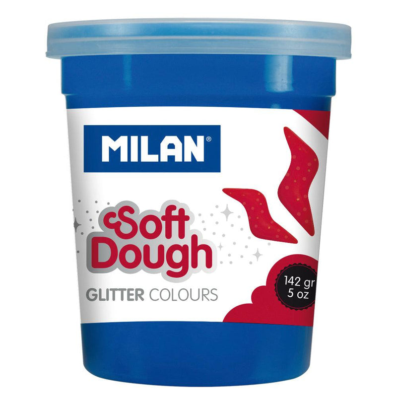 Milan Soft Dough Glitter Colours Assorted Pack 5 - Office Connect 2018