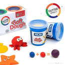 Milan Soft Dough Glitter Colours Assorted Pack 5 - Office Connect 2018