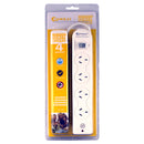Sansai 4 Way Surge Powerboard with Master Switch - Office Connect 2018