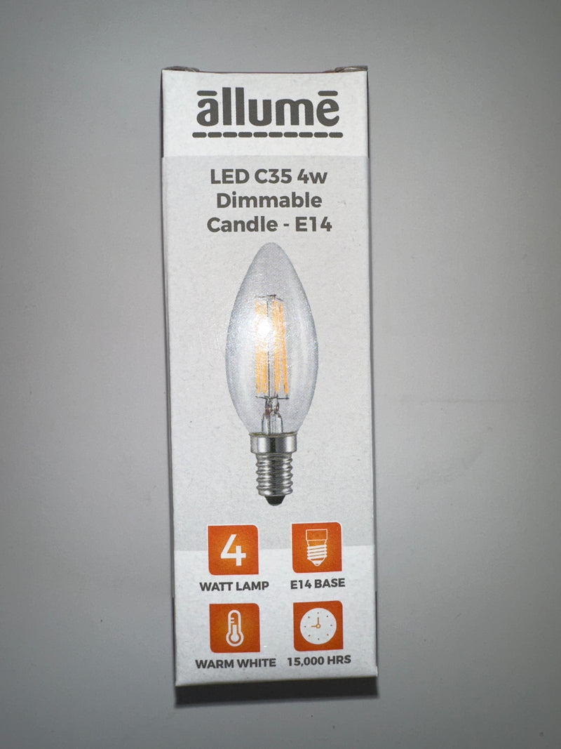 Allume LED C35 4W Dimmable Candle - E14/B22 - Office Connect 2018