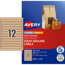 Avery Label L7145 Wrapround Kraft 190x16mm 12up 15 Sheets - Office Connect 2018