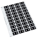 Codafile Label Numeric 4 25mm Pack 5 Sheets - Office Connect 2018